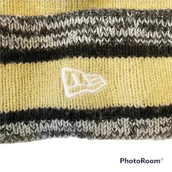 New Era NFL New Orleans Saints Hat Toque Beanie Pom Pom Yellow Black White - Picture 10 of 11